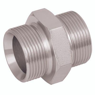 1/8" BSP Male/Male - 1/8" BSP Parallel Male, Hydraulic Adaptor Steel, Equal 60° Cone, Zinc Plated Mild Steel, Maximum Working Pressure 350 bar, Burnett & Hillman 1/8" BSP Male/Male - 1/8" BSP Parallel Male, Hydraulic Adaptor Steel, Equal 60° Cone, Zinc Plated Mild Steel, Maximum Working Pressure 350 bar, Burnett & Hillman