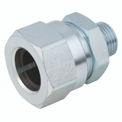 KR 8MM AND 5/16 OD X 3/8 BSP MSC - 3/8" BSP Parallel Male X 8mm Outside Diameter, High Pressure, Stud Coupling, Nitrile Seal, Mild Steel, Working Temperature -40Â°C to +100Â°C, Maximum Working Pressure 680 bar, KR