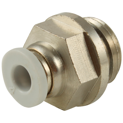 12mm x 3/8" BSPP Male Stud - 3/8" BSP Parallel Male x 12mm Outside Diameter, One Touch+ Plastic Push-in Metric Tube Fitting, Stud, Plastic/Brass Nickel Plated, Working Temperature 0°C to +60°C, Maxmimum Working Pressure 16 bar, Kelm 12mm x 3/8" BSPP Male Stud - 3/8" BSP Parallel Male x 12mm Outside Diameter, One Touch+ Plastic Push-in Metric Tube Fitting, Stud, Plastic/Brass Nickel Plated, Working Temperature 0°C to +60°C, Maxmimum Working Pressure 16 bar, Kelm