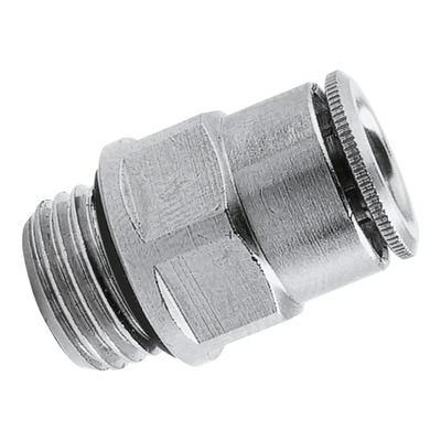 06MM OD X 1/8" BSP O-RING MALE STUD - 1/8" BSP Parallel Male x 6mm Outside Diameter, Super-Rapid Push-in Fitting, with O-Ring, Stud, Nickel Plated Brass, Working Temperature -10Â°C to +60Â°C, Maximum Working Pressure 16 bar, Camozzi