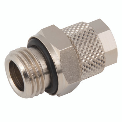 12/10MM OD X 1/2" BSPP MALE STUD - 1/2" BSP Parallel Male, Pneumatic Quick-fit Push-on Fitting, Stud, to Fit 12/10 Tube, Nickel Plated Brass, Working Temperature -18Â°C to +70Â°C, Maximum Working Pressure 15 bar, Kelm