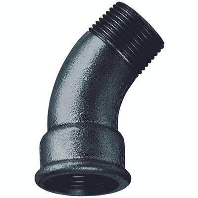 1.1/2"BSP/T MALE/FEM 45Â° BEND BLACK GF40 - 1