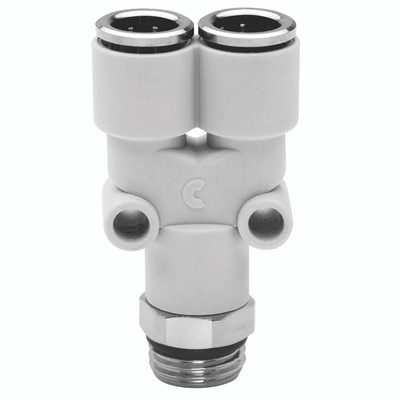 4MM X 1/8 BSPP S7000 MALE SW Y - 1/8" BSP Parallel Male x 4mm Outside Diameter, Series 7000 Super-rapid Compact Fitting, Stud Swivel Y, Technopolymer Working Temperature -20Â°C to +60Â°C, Working Pressure -0