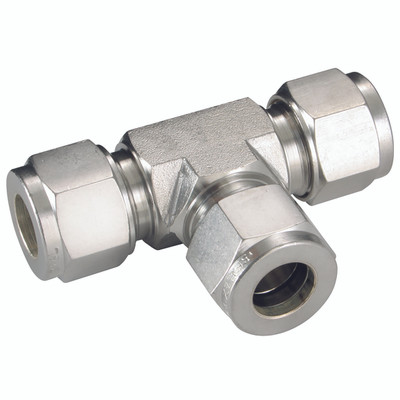UNION TEE 3/4 OD - 3/4" Outside Diameter x 3/4" Outside Diameter, Hydraulic 316 Stainless Steel Twin Ferrule Imperial Compression Fitting, Equal Tube x Tube, Tee, Panam UNION TEE 3/4 OD - 3/4" Outside Diameter x 3/4" Outside Diameter, Hydraulic 316 Stainless Steel Twin Ferrule Imperial Compression Fitting, Equal Tube x Tube, Tee, Panam