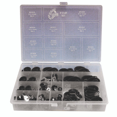 JUBILEE MILD STEEL P CLIPS MS - Assorted, P Clip Pack, Pack Quantity 110, Mild Steel Band, Working Temperature -50°C to +150°C, Jubilee JUBILEE MILD STEEL P CLIPS MS - Assorted, P Clip Pack, Pack Quantity 110, Mild Steel Band, Working Temperature -50°C to +150°C, Jubilee