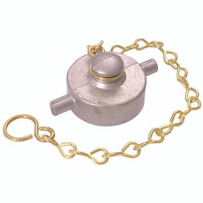 2" BSPP FEM ALLOY BLANK CAP AND CHAIN - 2" BSP Parallel Female, Trench Pump Hose Coupling - Lug Type, Blanking Cap, with Chain, Alloy, Jaymac