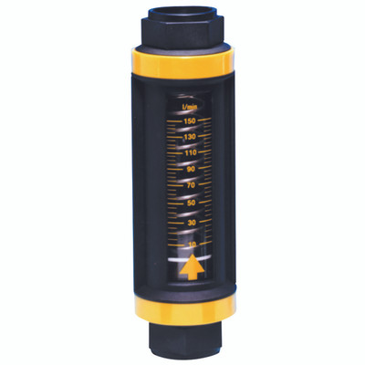 Flow Meter Water 10 - 150 Litres per Minute - Hydraulic Flow Metering, Water, Yellow, Meter, 10 - 150 Litres per Minute, Glass Filled Nylon, Nitrile Seal, Working Temperature +5Â°C to +80Â°C(Oil)/+5Â°C to +60Â°C(Water), Maximum Working Pressure 10 bar, Pa