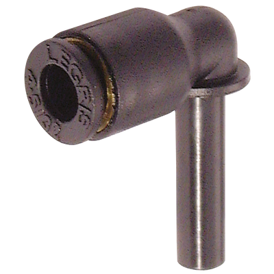4X6MM PLUGIN UNEQUAL COMPACT ELBOW - 4mm Outside Diameter x 6mm Stem Outside Diameter, LF3000 Metric Push-in Tube Fitting, Reducing Stem x Tube, 90Â° Elbow Stem Connector, Plastic/Brass Nickel Plated, Working Temperature -20Â°C to +80Â°C, Maximum Working