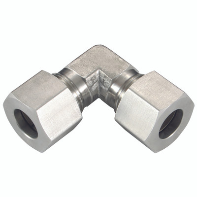 35OD ELBOW FITTING (L) - 35mm Outside Diameter, Hydraulic 316 Stainless Steel DIN 2353 Compression Fitting, Tube x Tube, Light Duty, 90Â° Elbow, Maximum Working Pressure 250 bar, PH Industrie