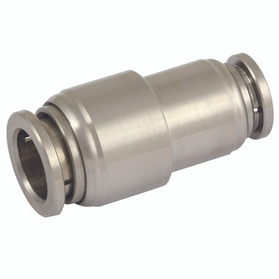 8-4MM S/S PUSH FIT STRAIGHTAIGHT - 8mm Outside Diameter x 4mm Outside Diameter, Pneumatic One Touch Push-in Metric Tube Fitting, Reducing Tube x Tube, Straight Connector, Stainless Steel, Working Temperature -20°C to +200°C, Maximum Working Pressure 10 8-4MM S/S PUSH FIT STRAIGHTAIGHT - 8mm Outside Diameter x 4mm Outside Diameter, Pneumatic One Touch Push-in Metric Tube Fitting, Reducing Tube x Tube, Straight Connector, Stainless Steel, Working Temperature -20°C to +200°C, Maximum Working Pressure 10