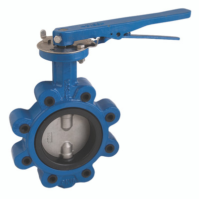 4" PN16 L&T BFLY DI BDY DI DISC NBR LVR - 4" Lugged and Tapped PN16 Ductile Iron Body Ductile Iron ENP Disc NBR Liner Butterfly Valve Lever Operated