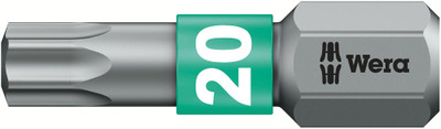 Wera 867/1 BTZ TORX® bits TX 20x25mm - BiTorsion bits for TORX® socket screws with torsion zone into which kinetic energy is dissipated during peak loads Wera 867/1 BTZ TORX® bits TX 20x25mm - BiTorsion bits for TORX® socket screws with torsion zone into which kinetic energy is dissipated during peak loads