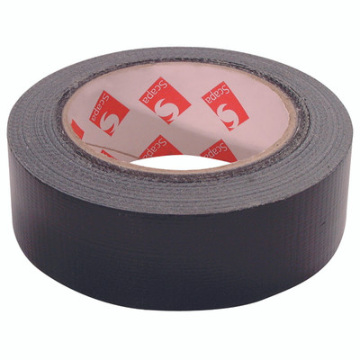 BLACK 3160 WATERPROOF TAPE 100MM X 50M - 3160 Waterproof Cloth Tape, Length 50 Metres, Width 100mm, Black, Scapa