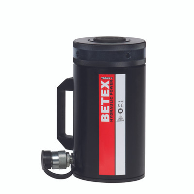 BETEX ALNC Series Cylinders - LIGHTWEIGHT ALUMINIUM CYLINDERS, WITH LOCK NUT BETEX ALNC Series, Single Acting, Load Return
Capacity: 50 - 100 ton Stroke: 50 - 250 mm Max working pressure: 700 bar
Half the weight of steel cylinders
Locknuts offer extended