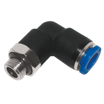 4mm OD x 1/8" BSPP Male Stud Elbow - 1/8" BSP Parallel Male x 4mm Outside Diameter, Pneumatic One Touch All Metal Push-in Metric Tube Fitting, 90° Stud Swivel Elbow, Brass Nickel Plated, Working Temperature -10°C to +60°C, Maximum Working Pressure 8 ba 4mm OD x 1/8" BSPP Male Stud Elbow - 1/8" BSP Parallel Male x 4mm Outside Diameter, Pneumatic One Touch All Metal Push-in Metric Tube Fitting, 90° Stud Swivel Elbow, Brass Nickel Plated, Working Temperature -10°C to +60°C, Maximum Working Pressure 8 ba