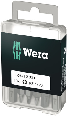 Wera 855/1 Z DIY bits 10 x PZ 1x25mm - Premium bits for Pozidriv screws Wera 855/1 Z DIY bits 10 x PZ 1x25mm - Premium bits for Pozidriv screws