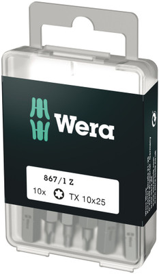 Wera 867/1 DIY TORX® bits 10 x TX 10x25mm - High quality bits for recessed TORX PLUS® screws