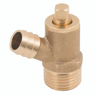 1/2" BRASS TYPE A DRAIN COCK - 1/2" BSP Taper, Drain Cock, Brass, Working Temperature 0Â°C to +120Â°C, Maximum Working Pressure 15 bar, HUK ValvesAll images used are for illustrative purposes only