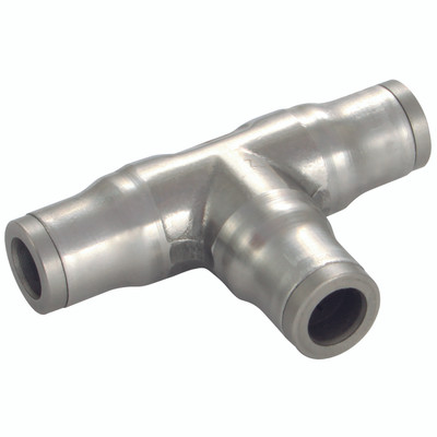 4MM EQUAL TEE - 4mm Outside Diameter, LF3600 Metric Push-in Tube Fitting, Equal Tube x Tube, Tee Connector, Nickel Plated Brass, Working Temperature -20Ã‚Â°C to +120Ã‚Â°C, Maximum Working Pressure 20 bar, Parker LegrisAll images used are for illustrati