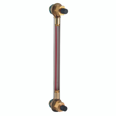 1/2" BSP Fluid Level Gauge W/O Thermometer Centress 750mm - 1/2" BSP Parallel Male, Liquid Level Gauge, QuickMount, Without Valve, Centres 750mm, Sight Tube Material Polycarbonate, Fitting Material Brass, Maximum Working Temperature +100Ã‚Â°C, Maximum Wor