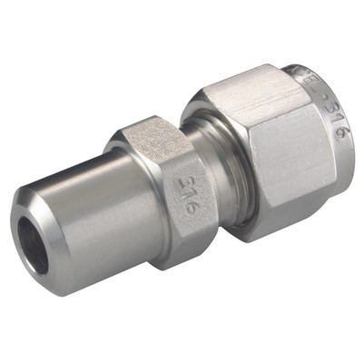 MALE PIPE WELD CONNECTOR 1/8 OD 1/8 TUBE - 1/8" Outside Diameter x 1/8" Stem Outside Diameter, Hydraulic 316 Stainless Steel Twin Ferrule Imperial Compression Fitting, Tube x Tube, Union Welding Connector, PanamAll images used are for illustrative purp