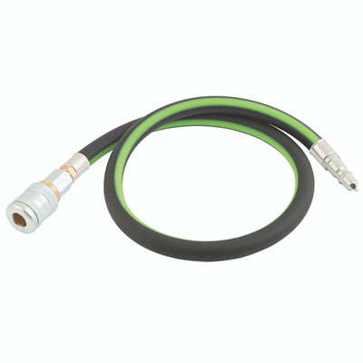 SERIES 100 ASSY SRAH 1/2" 10M - 1/2" Hose Inside Diameter, Superior Rubber Alloy Air Hose Assembly, Rectus Type 100, Length 10 Metres, Black/Green, Working Temperature -20Ã‚Â°C to +60Ã‚Â°C, Maximum Working Pressure 20 bar, Parker RectusAll images used