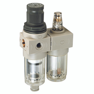 FR+L UNIT 20 MICRON 0-12BAR G1/8 - 1/8" BSP Parallel Female, Filter/Regulator + Lubricator, Semi-autodrain ,Bit Series, 20 Microns, 260 Litres per Minute, Working Temperature -10Ã‚Â¬Ã¢Ë†Å¾ to +50Ã‚Â¬Ã¢Ë†Å¾C, Maximum Working Pressure 0-12 bar, Metal Work<p
