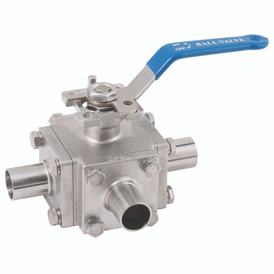 1" ODBW S/S 3-WAY T-PORT D/MNT B/V - 1" Butt Weld, 3 Way, Direct Mount, Hygienic Full Bore Ball Valve,  T Port, Stainless Steel, TFM 1600 Seat Material, Working Temperature -20°C to +200°C, Maximum Working Pressure 10 bar, HaitimaAll images used are 1" ODBW S/S 3-WAY T-PORT D/MNT B/V - 1" Butt Weld, 3 Way, Direct Mount, Hygienic Full Bore Ball Valve,  T Port, Stainless Steel, TFM 1600 Seat Material, Working Temperature -20°C to +200°C, Maximum Working Pressure 10 bar, HaitimaAll images used are