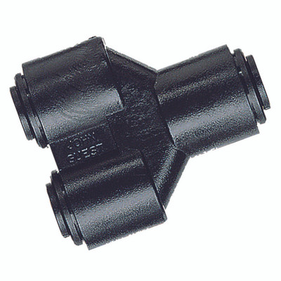 10MM OD TUBE 2 WAY DIVIDER - 10mm Outside Diameter, Metric Push-in Fitting, Equal, Y Connector, Plastic, Working Temperature 0°C to +23°C, Maximum Working Pressure 10 bar, John GuestAll images used are for illustrative purposes only 10MM OD TUBE 2 WAY DIVIDER - 10mm Outside Diameter, Metric Push-in Fitting, Equal, Y Connector, Plastic, Working Temperature 0°C to +23°C, Maximum Working Pressure 10 bar, John GuestAll images used are for illustrative purposes only