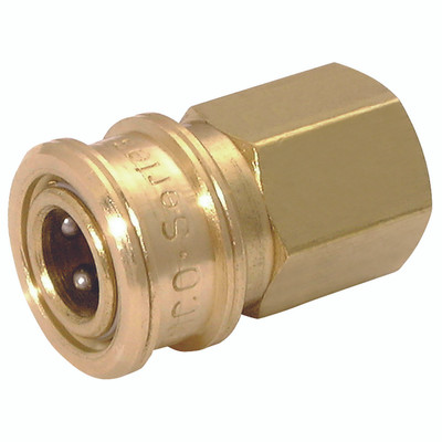 3/8" NPT Female Coupling - 3/8" NPT Female, Valved, Hydraulic Quick Release, Coupling, ISO A Profile, 316 Stainless Steel, Nitrile Seal, ISO 7241-1 A Standard, Working Temperature -25ï¿½C to +120ï¿½C, Maximum Working Pressure 200 bar, FT ProAll images