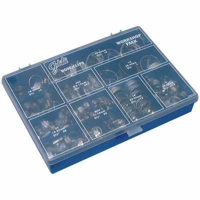 JUBILEE WORKSHOP PACK STAINLESS STEEL - OOO to 1X Diameter Range, Assorted, Workshop Clip Pack, Pack Quantity 143, 304 Stainless Steel, JubileeAll images used are for illustrative purposes only JUBILEE WORKSHOP PACK STAINLESS STEEL - OOO to 1X Diameter Range, Assorted, Workshop Clip Pack, Pack Quantity 143, 304 Stainless Steel, JubileeAll images used are for illustrative purposes only