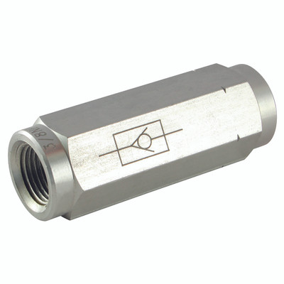 3/4" BSP Parallel Female Check Valve High Pressure Check Valve - 3/4" BSP Parallel Female, Hydraulic Valve, In-line, High Pressure Check Valve, Stainless Steel, Cracking Pressure 0