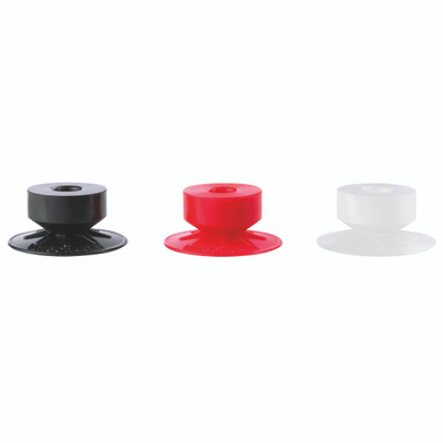 M/F + F/STRUCTURE CUP  15MM  WHITE SIL - 15mm Suction Area Diameter, IRHD of 55, Vmeca Suction Cup, FF Series, White Silicone Mark Free Flat Structure Suction Cup with 7mm Neck, Translucent White, Working Temperature -70Â°C to +200Â°C, VmecaAll images