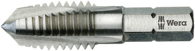 Wera 844 Single Tap Bits 3.0x33.0mm - Application: For cutting metric threads Drive: 1/4" hexagon, suitable for DIN ISO 1173-D 6 Wera 844 Single Tap Bits 3.0x33.0mm - Application: For cutting metric threads Drive: 1/4" hexagon, suitable for DIN ISO 1173-D 6