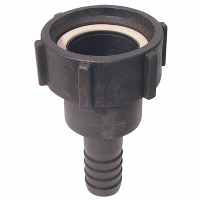 S60X6 FEM X 1.1/4"HOSE COUPLER HC - S60 x 6 Metric Female, IBC Off Load System, Swivel Hose Tail x Female, Part HC, To Suit 1