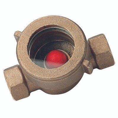 1/2" BSP FEM BRONZE SIGHTGLASS INDICATOR - 1/2" BSP Parallel Female, Sight Glass/Indicator, Bronze, Maximum Working Temperature at 10 bar +150°C, Maximum Working Pressure 0 to 16, FT ProAll images used are for illustrative purposes only 1/2" BSP FEM BRONZE SIGHTGLASS INDICATOR - 1/2" BSP Parallel Female, Sight Glass/Indicator, Bronze, Maximum Working Temperature at 10 bar +150°C, Maximum Working Pressure 0 to 16, FT ProAll images used are for illustrative purposes only