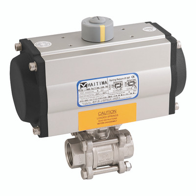 2" BSP SS 3PC FBBV F/W HAITIMA DA ACT - 2" BSP Parallel, 3 Piece Full Bore Ball Valve Fitted with a Pneumatic Actuator, Double Acting, ATEX Approved, Stainless Steel Valve Material, Viton Seal Material, Valve Working Temperature -20°C to +200°C, Act 2" BSP SS 3PC FBBV F/W HAITIMA DA ACT - 2" BSP Parallel, 3 Piece Full Bore Ball Valve Fitted with a Pneumatic Actuator, Double Acting, ATEX Approved, Stainless Steel Valve Material, Viton Seal Material, Valve Working Temperature -20°C to +200°C, Act