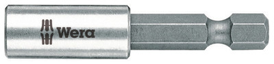 Wera 893/4/1 K Universal Bit Holder 1/4"x50mm - Application: Suitable for 1/4" DIN ISO 1173-C 6,3 hexagon insert bits and Wera Series 1 Design: With stainless steel sleeve and strong permanent magnet Drive: 1/4" hexagon, suitable for power tools with DIN Wera 893/4/1 K Universal Bit Holder 1/4"x50mm - Application: Suitable for 1/4" DIN ISO 1173-C 6,3 hexagon insert bits and Wera Series 1 Design: With stainless steel sleeve and strong permanent magnet Drive: 1/4" hexagon, suitable for power tools with DIN