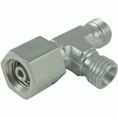 15MM SWIVEL RUN TEE (L) B/O - 15mm Outside Diameter, Hydraulic DIN 2353 Body Only Fitting, Adjustable on the Run, Light Duty, Tee, Chromium Plated Steel, Danfoss WaltechAll images used are for illustrative purposes only