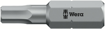 Wera 840/1 Z bits 1/8"x25mm - Application: Hexagon socket screws Drive: 1/4" hexagon, suitable for DIN ISO 1173-D 6 Wera 840/1 Z bits 1/8"x25mm - Application: Hexagon socket screws Drive: 1/4" hexagon, suitable for DIN ISO 1173-D 6