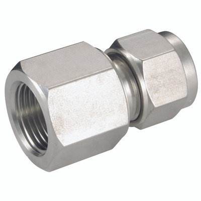 FEMALE CONN 3/4 OD 3/4 NPT - 3/4" NPT Female, Hydraulic 316 Stainless Steel Twin Ferrule Imperial Compression Fitting, Stud Coupling, To Suit 3/4" Outside Diameter, PanamAll images used are for illustrative purposes only