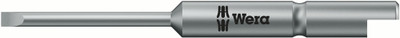 Wera 800/9 C bits 0.35x2.5x44mm - Application: Slotted screws Drive: Halfmoon, 4 mm Design: HardAll images used are for illustrative purposes only Wera 800/9 C bits 0.35x2.5x44mm - Application: Slotted screws Drive: Halfmoon, 4 mm Design: HardAll images used are for illustrative purposes only