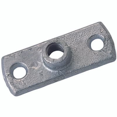 M12 BACK PLATE GALVE - M12 Thread, Back Plating, Galvasied