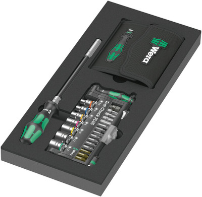 Wera 9750 Foam insert Kraftform Kompakt and Tool-Check PLUS set 1mm - 57-piece tool set (1 Tool-Check PLUS (39 pieces), 1 Kraftform Kompakt 60 (16 pieces) and one bitholding screwdriver with flexible shaft), in a two-coloured foam insert for the Tool Rebe Wera 9750 Foam insert Kraftform Kompakt and Tool-Check PLUS set 1mm - 57-piece tool set (1 Tool-Check PLUS (39 pieces), 1 Kraftform Kompakt 60 (16 pieces) and one bitholding screwdriver with flexible shaft), in a two-coloured foam insert for the Tool Rebe