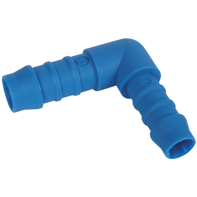 1/4" ID X 3/16"ID HOSE REDUCE ELBOW BLUE - 1/4" Inside Diameter x 3/16" Inside Diameter, Nylon Fitting, Reducing Tube x Tube, 90Ã‚Â° Elbow Connector, TefenAll images used are for illustrative purposes only