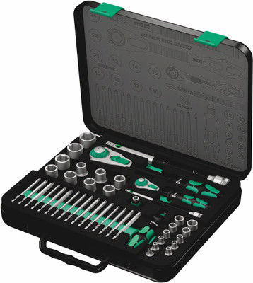 Wera 8100 SA/SC 2 Zyklop Speed Ratchet Set, 43 Pieces - <div class="col-xs-12 col-md-9 productDetails"> <div class="col-xs-12 noPadding"> <div class="productDescription"> <div class="productDescriptionText">43-piece Zyklop set in robust metal case: Zyklop