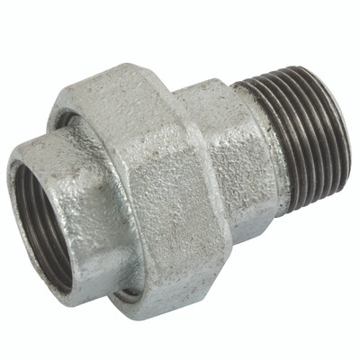 (BS FIG257) BSPT MXF UNION 1 GLV - 1" BSP Tapered Male x 1" BSP Tapered Female, Malleable Iron Pipe Fitting, Galvanised, Equal Union, Flat Seat, Fig (BS FIG257) BSPT MXF UNION 1 GLV - 1" BSP Tapered Male x 1" BSP Tapered Female, Malleable Iron Pipe Fitting, Galvanised, Equal Union, Flat Seat, Fig