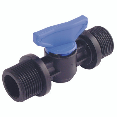 3/4" BSPP PlasticBallValve Plastic - 3/4" BSP Parallel Male, Plastic Ball Valve, Polypropylene, NBR Seal, Maximum Working Pressure 3