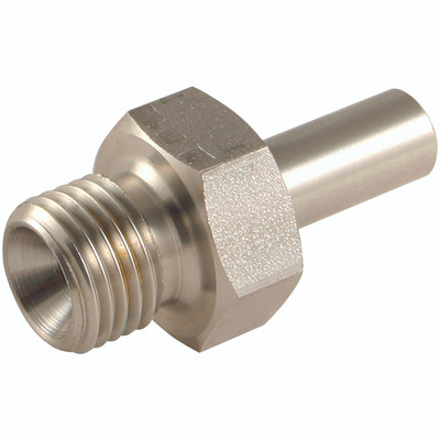 L SERIES 10MM ODX1/4"BSPP STNDPIPE ADPT - 6mm Outside Diameter, Hydraulic 316 Stainless Steel DIN 2353 Compression Fitting, Light Duty, Stud Standpipe, PH IndustrieAll images used are for illustrative purposes only
