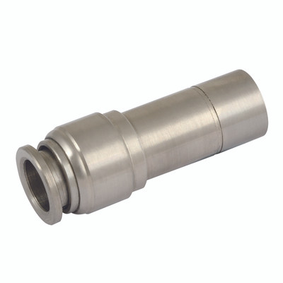 12-8mm Stem Connector - 8mm Outside Diameter x 12mm Stem Outside Diameter, Pneumatic One Touch Push-in Metric Tube Fitting, Reducing Stem x Tube, Straight Stem Connector, Stainless Steel, Working Temperature -20°C to +200°C, Maximum Working Pressure 12-8mm Stem Connector - 8mm Outside Diameter x 12mm Stem Outside Diameter, Pneumatic One Touch Push-in Metric Tube Fitting, Reducing Stem x Tube, Straight Stem Connector, Stainless Steel, Working Temperature -20°C to +200°C, Maximum Working Pressure